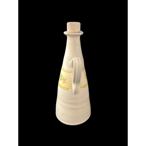 Oil or Vinegar w Stopper Jug 10.5”H Red Clay Stoneware Pottery French Cottage - Picture 3 of 14